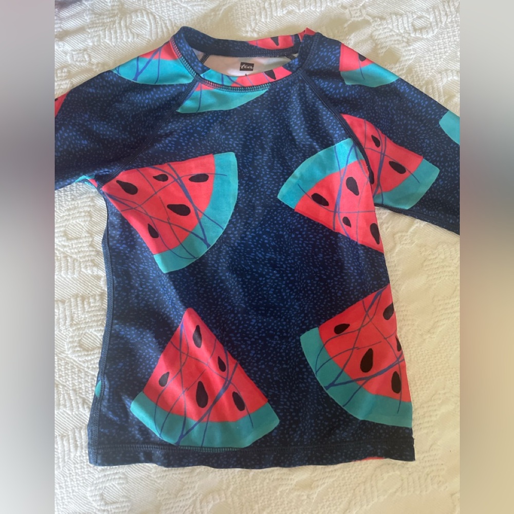 Tea Collection watermelon rash guard